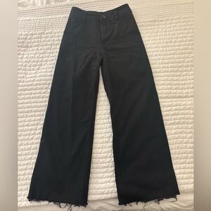 Zara Black Flare Wide-Leg Jeans